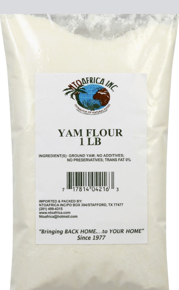 slide 2 of 6, NTOAfrica Yam Flour 1 lb, 1 lb