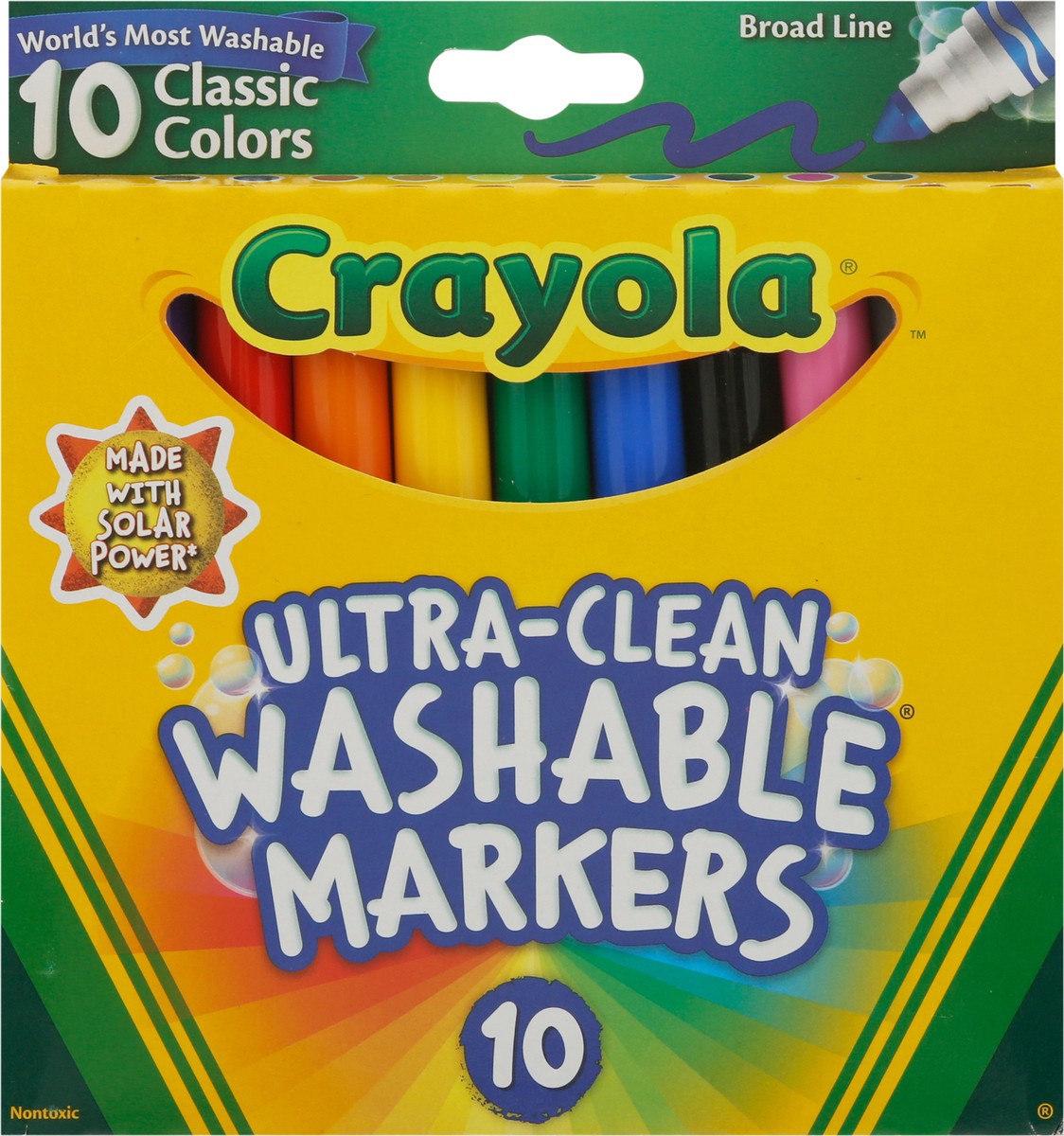 slide 4 of 9, Crayola® washable markers, 10 ct