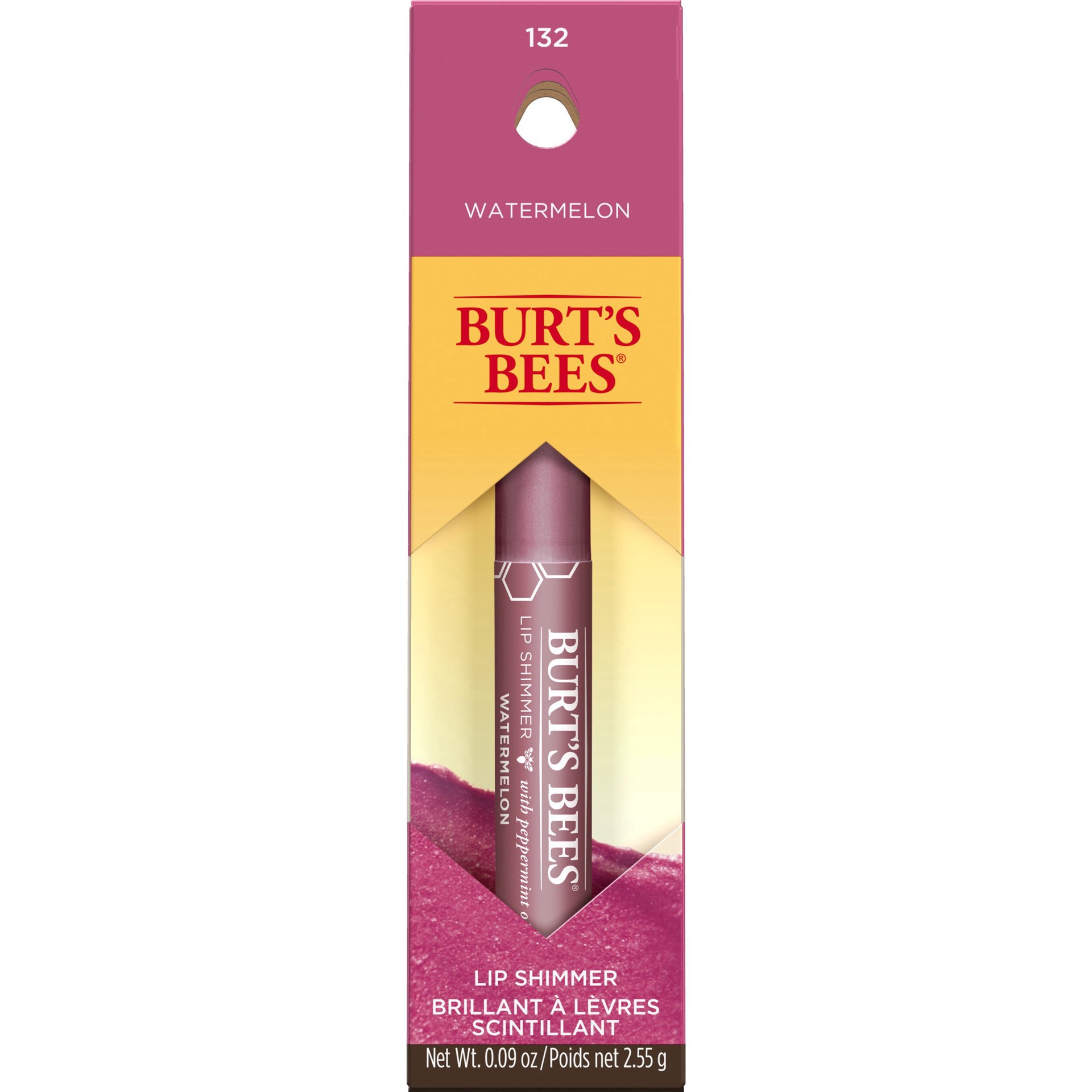 slide 21 of 23, Burt's Bees Watermelon 132 Lip Shimmer 0.09 oz, 0.09 oz
