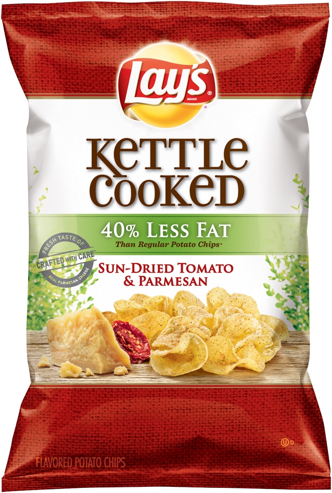 slide 1 of 1, Lay's Kettle Reduced Fat Parmesan & Sun-Dried Tomato, 8 oz