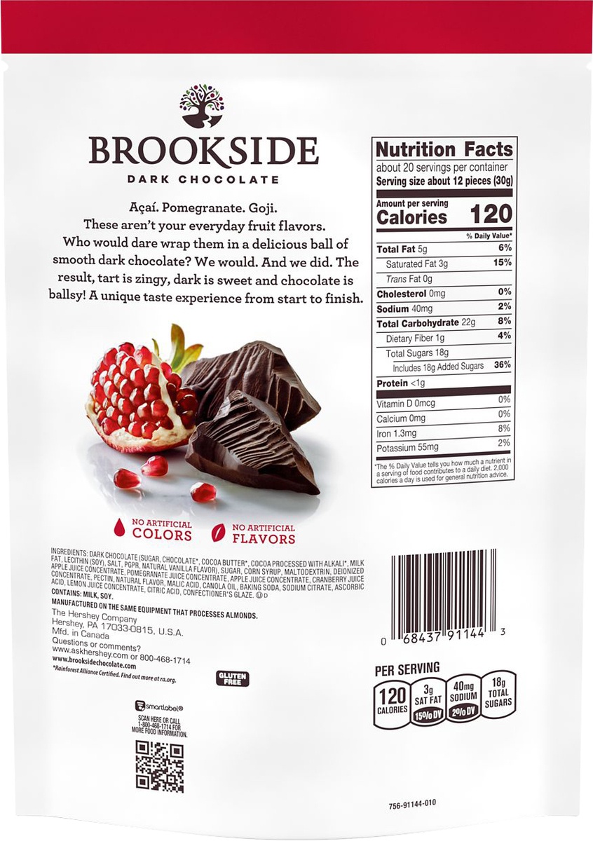 slide 5 of 6, Brookside Dark Chocolate Pomegranate Flavor, 21 oz