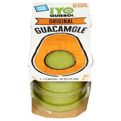 ¡Yo Quiero! Mild Original Guacamole - 6 x 2 oz Mini Cups