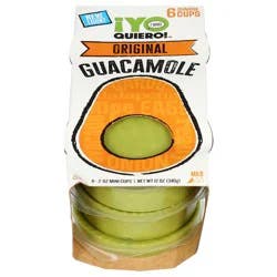 ¡Yo Quiero! Mild Original Guacamole - 6 x 2 oz Mini Cups