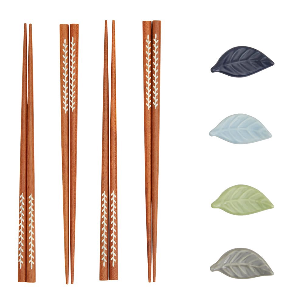 slide 1 of 2, Tabletops Infuse Leaves Chopstick & Rest Set, 12 ct