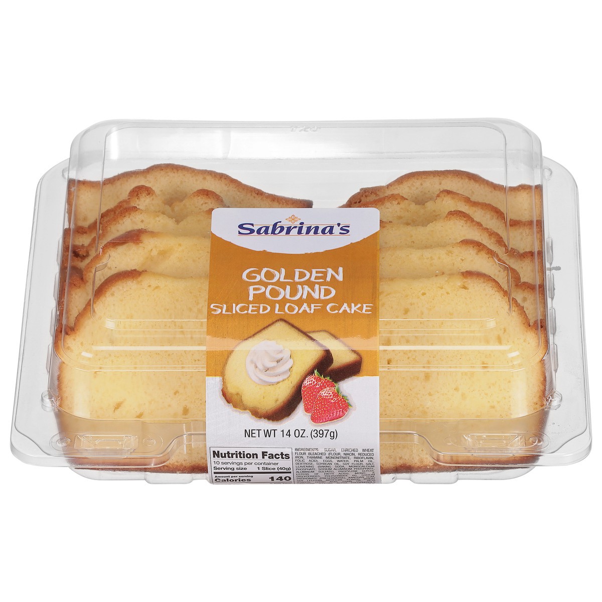 slide 1 of 12, Sabrinas Golden Pound Cake Sliced, 1 ct