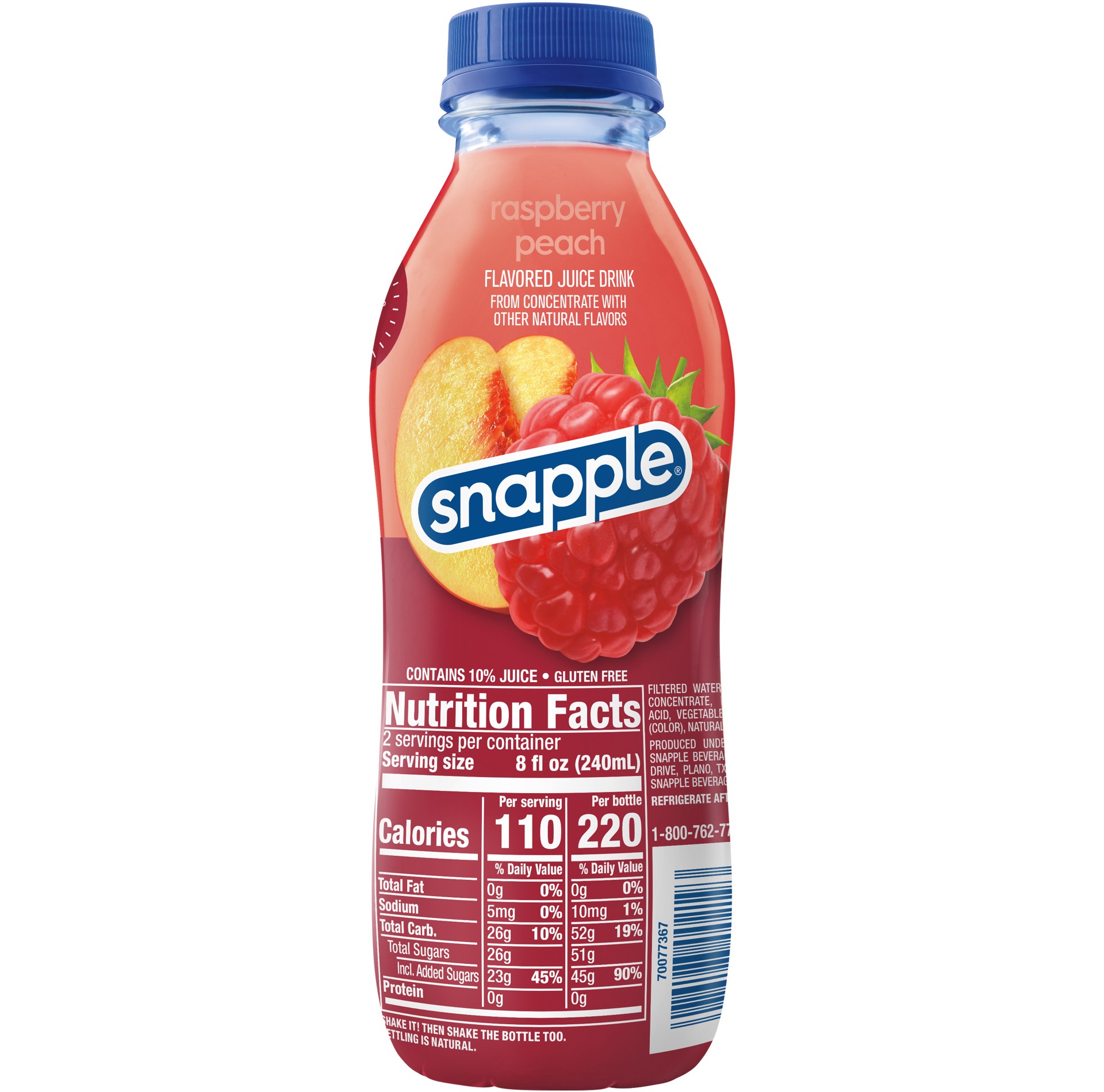 slide 2 of 3, Snapple Pet Raspberry Peach - 16 fl oz, 16 fl oz