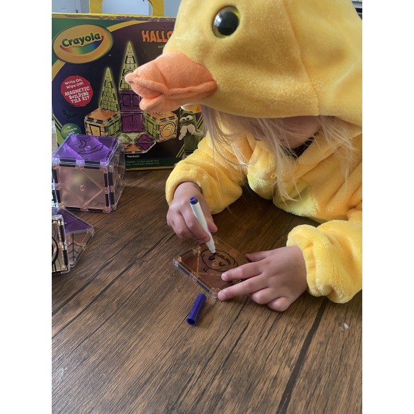 slide 5 of 5, CreateOn Crayola Magnetic Tiles, Halloween Haunted House, Set Of 24 Pieces, 1 ct