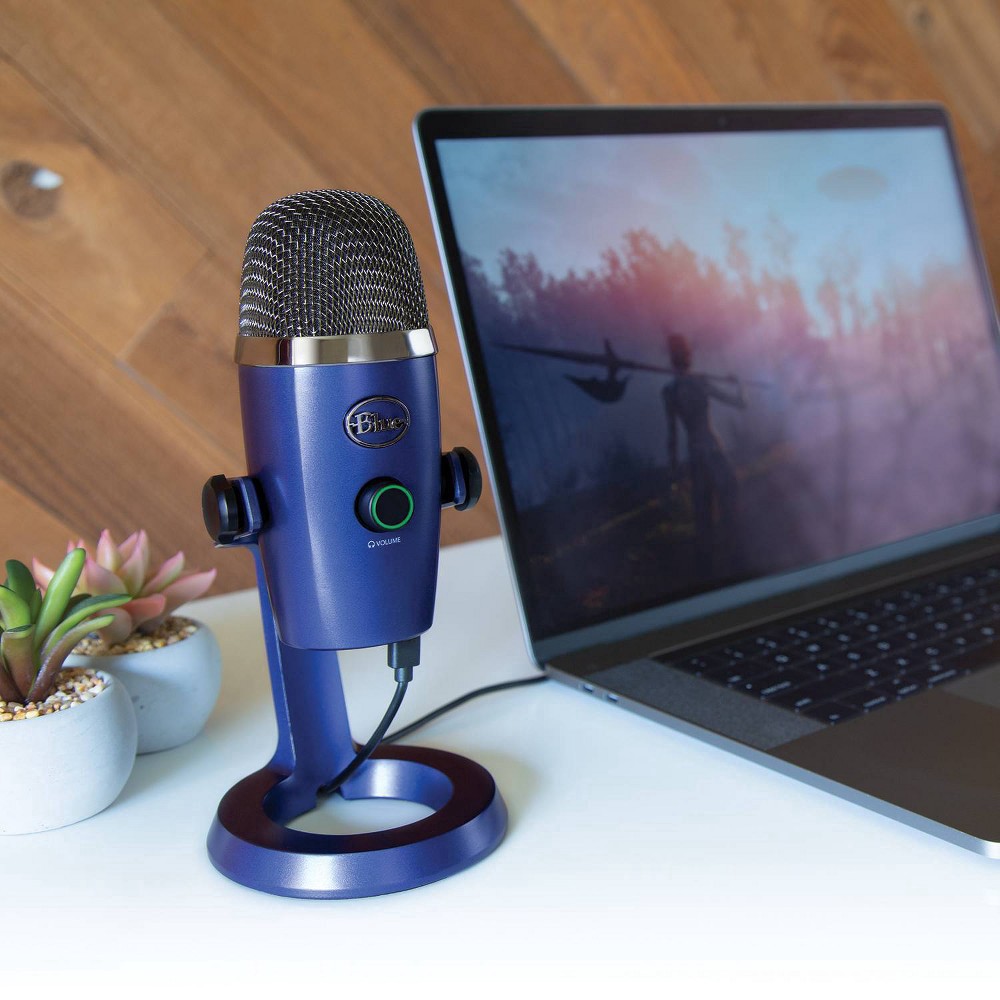 slide 3 of 7, Logitech Blue Yeti Nano Premium Usb Microphone For Recording And Streaming, Vivid Blue, 988-000089, 1 ct