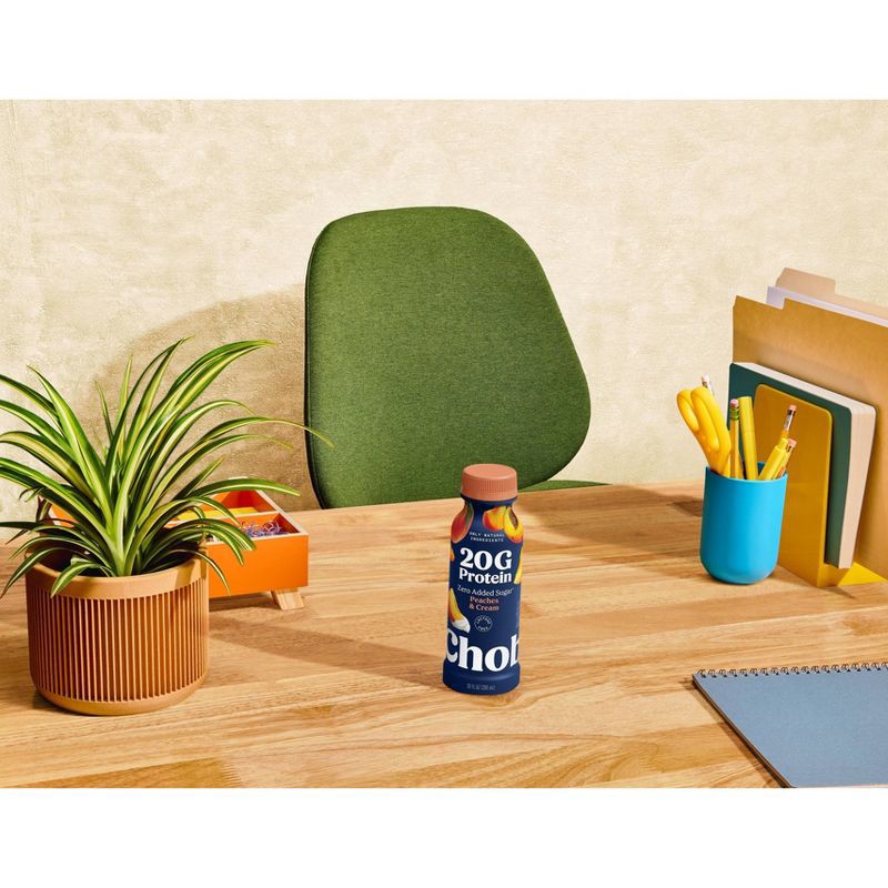 slide 2 of 9, Chobani 20g Peaches & Cream Yogurt Drink - 20g Protein 10 fl oz, 20 gram, 20 gram, 10 fl oz