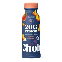Chobani 20g Peaches & Cream Yogurt Drink - 20g Protein 10 fl oz