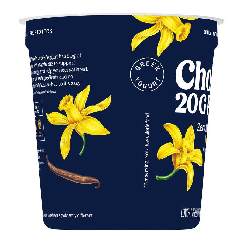 slide 6 of 9, Chobani 20g Protein Vanilla Greek Yogurt - 32oz, 20 gram, 32 oz