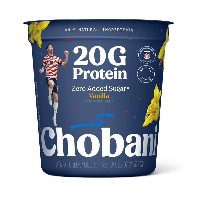slide 1 of 9, Chobani 20g Protein Vanilla Greek Yogurt - 32oz, 20 gram, 32 oz