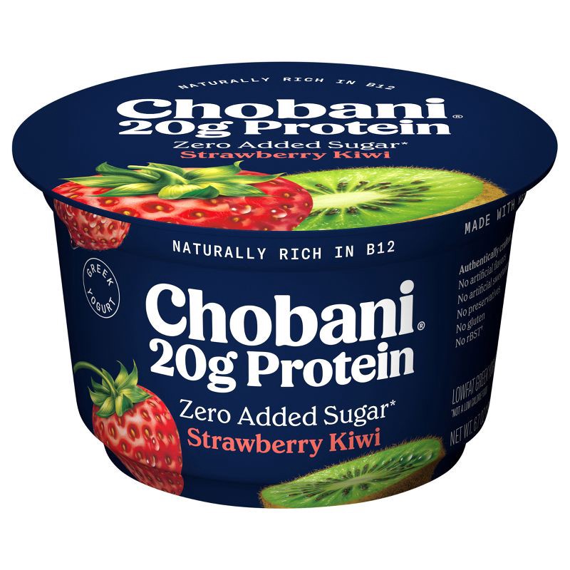 slide 1 of 8, Chobani 20g Protein Strawberry Kiwi Greek Yogurt - 20g Protein 6.7oz, 20 gram, 20 gram, 6.7 oz