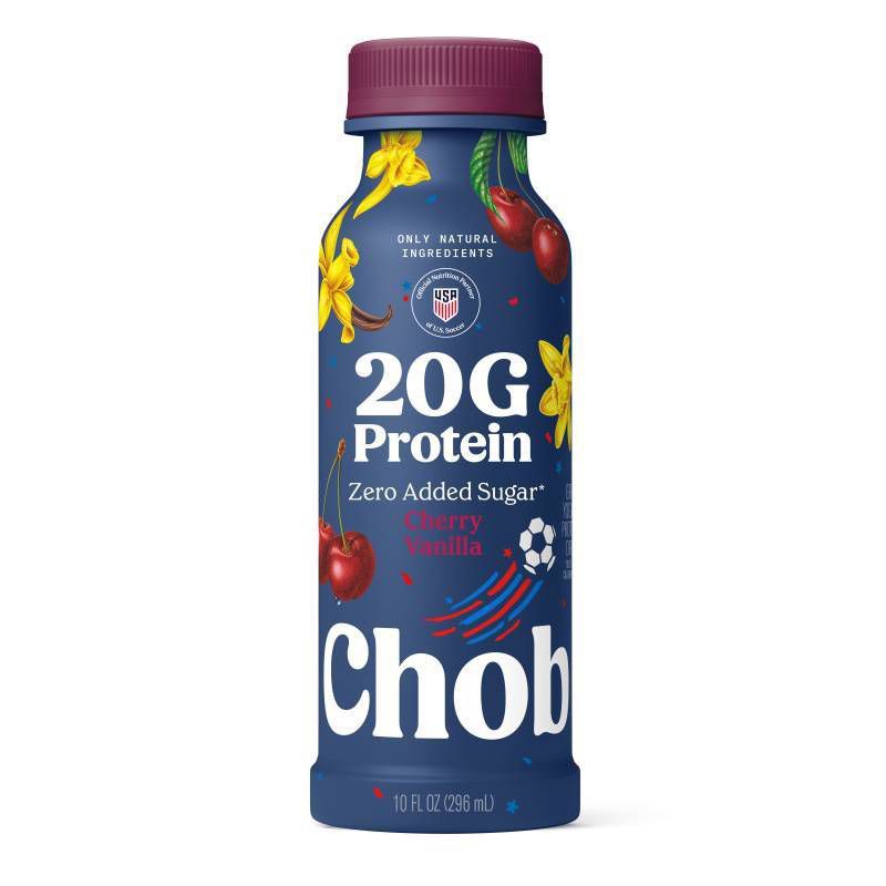 slide 1 of 8, Chobani 20g Cherry Vanilla Yogurt Drink - 20g Protein 10 fl oz, 20 gram, 20 gram, 10 fl oz