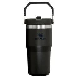 Stanley 20 oz Stainless Steel Ice Flow Flip Straw Tumbler Black 2.0: Dishwasher-Safe Drinkware for Hot & Cold Beverages
