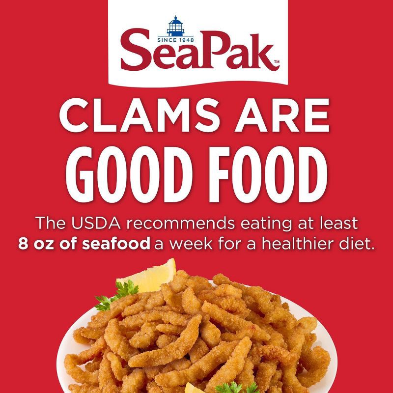 slide 3 of 8, Sea Pak Clam Strips Family Size - Frozen - 20oz, 20 oz