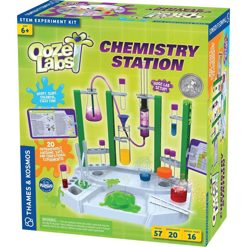 slide 1 of 7, Thames & Kosmos Ooze Labs Chemistry Set (2024 Box): Educational Science Kit with Chemicals & Tools for 1st Grade, 1 ct