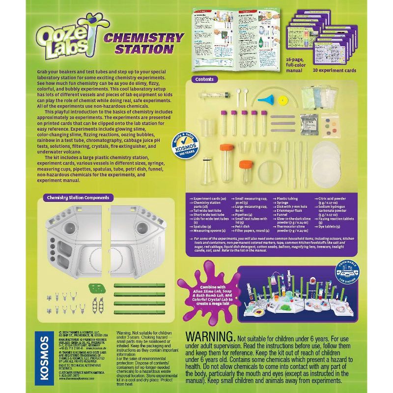 slide 7 of 7, Thames & Kosmos Ooze Labs Chemistry Set (2024 Box): Educational Science Kit with Chemicals & Tools for 1st Grade, 1 ct