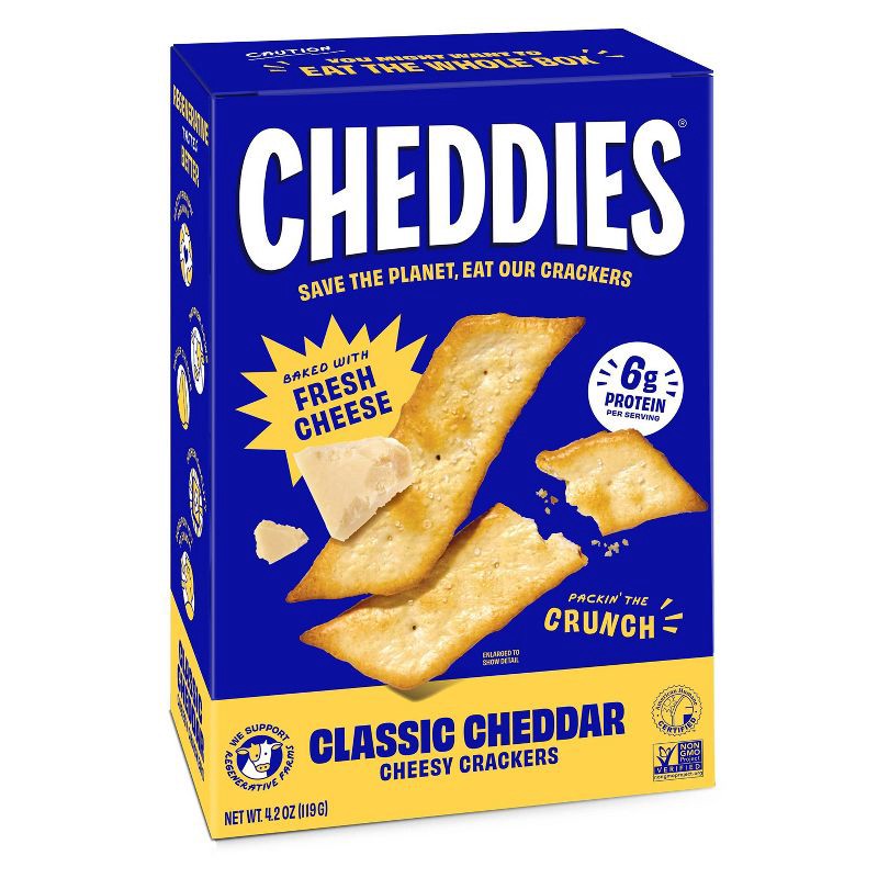 slide 1 of 4, Cheddies Classic Cheddar Crackers - 4.2oz, 4.2 oz