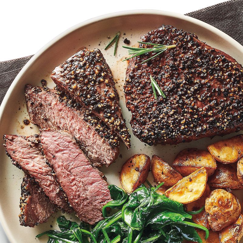 slide 3 of 3, Fresh Peppercorn Crusted Beef Sirloin Petite Steak - price per lb - Good & Gather™, per lb