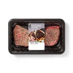 Fresh Peppercorn Crusted Beef Sirloin Petite Steak - price per lb - Good & Gather™