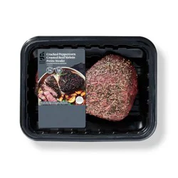 Fresh Peppercorn Crusted Beef Sirloin Petite Steak - price per lb - Good & Gather™