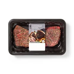 Fresh Peppercorn Crusted Beef Sirloin Petite Steak - price per lb - Good & Gather™