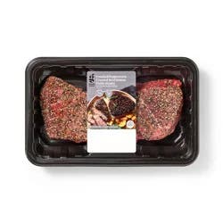 Fresh Peppercorn Crusted Beef Sirloin Petite Steak - price per lb - Good & Gather™