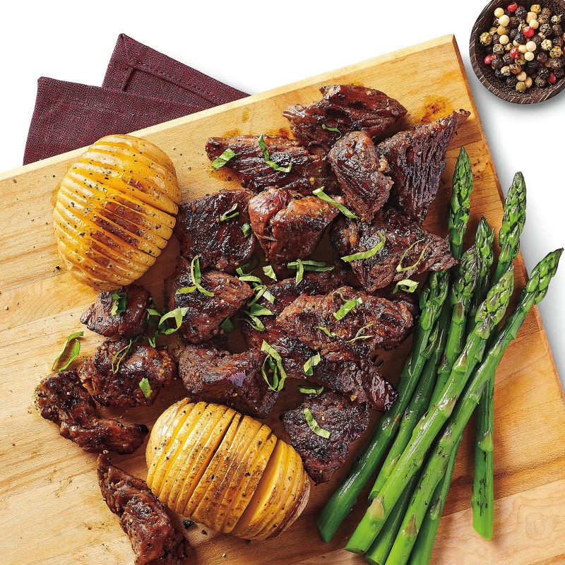 slide 2 of 3, Bourbon Black Pepper Beef Sirloin Steak Tips - 13oz - Good & Gather™, 13 oz