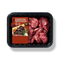 Fresh Bourbon Black Pepper Beef Sirloin Steak Tips - 13oz - Good & Gather™