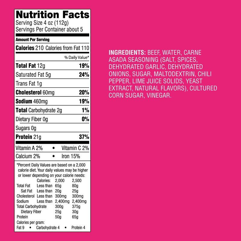 slide 4 of 4, Carne Asada Seasoned Beef Boneless Skirt Steak - 19.84oz - Good & Gather™, 19.84 oz