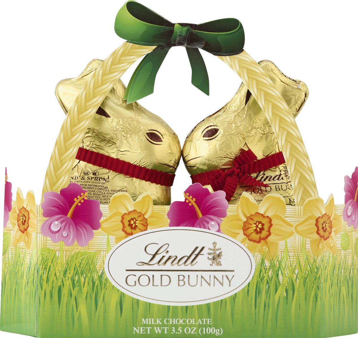 slide 3 of 4, Lindt Easter Gold Bunny Basket, 3.5 oz