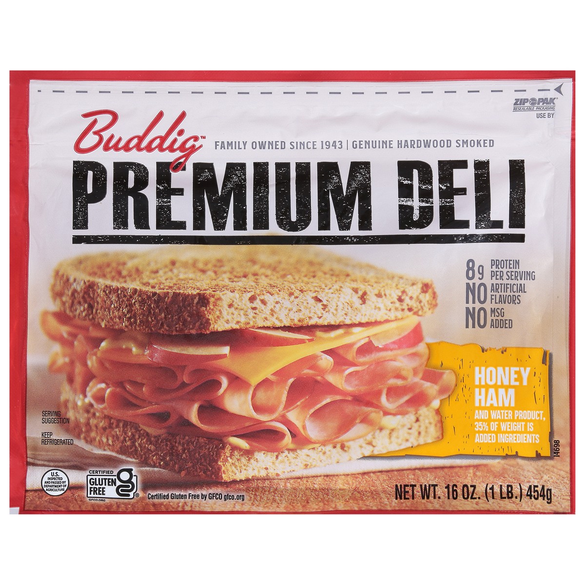 slide 1 of 12, Buddig Premium Deli Honey Ham 16 oz, 16 oz