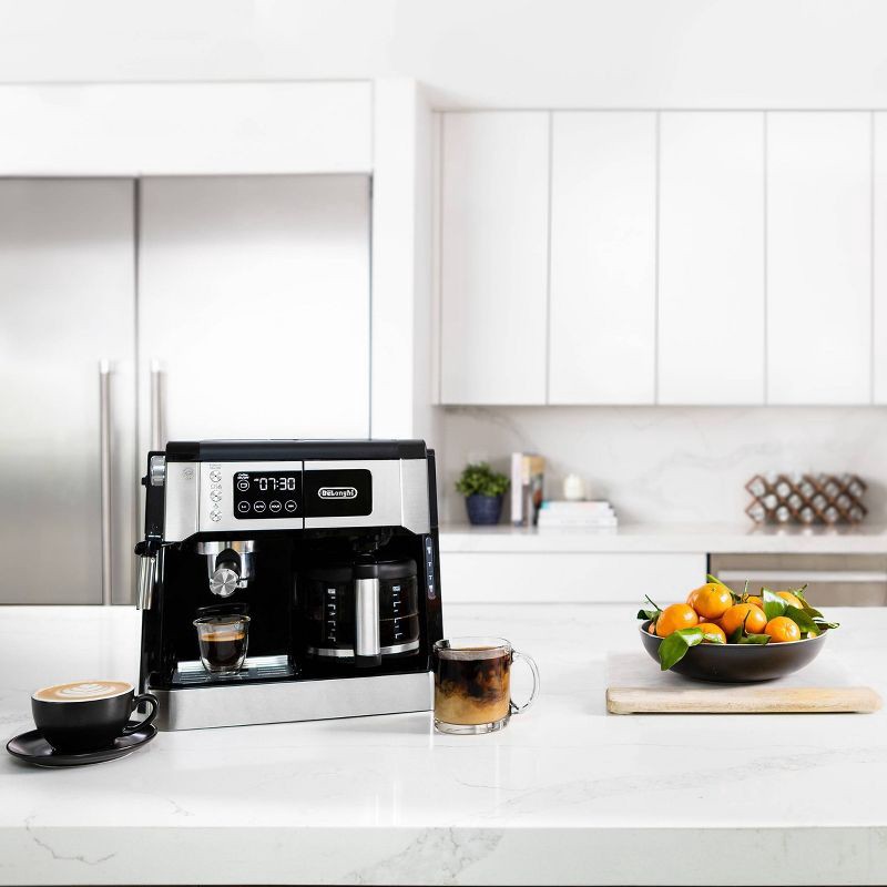 slide 6 of 6, DeLonghi De'Longhi All-In-One Combination Coffee and Espresso Machine COM530M: 10-Cup, 15 Bars, Digital Timer, Black, 1 ct