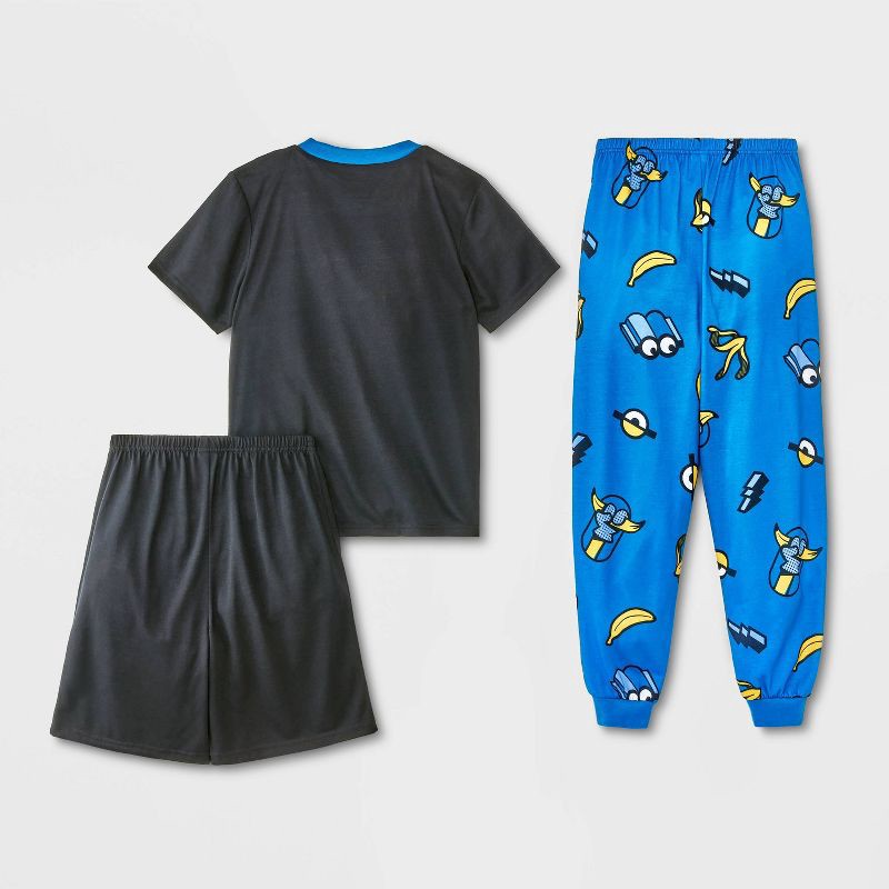 slide 2 of 4, Boys' Minions 3pc Pajama Set - Blue S, 3 ct