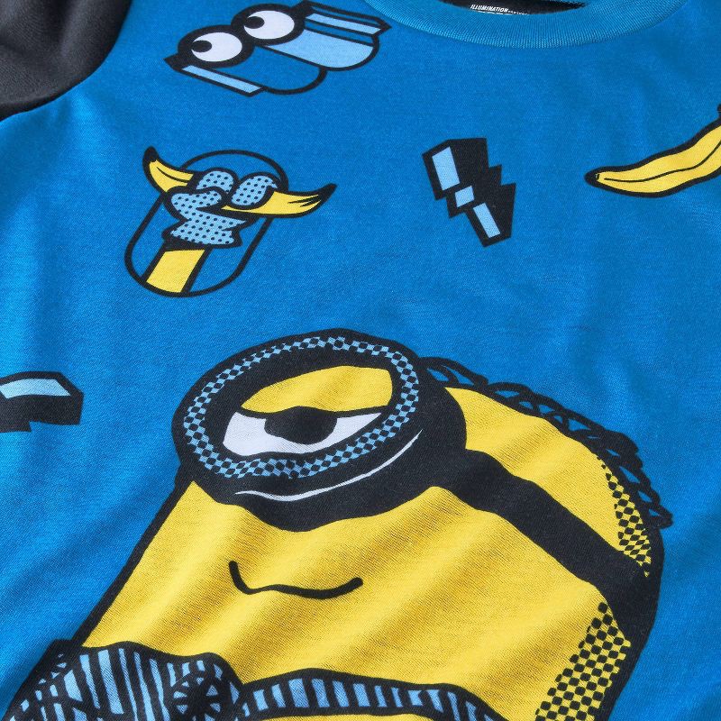 slide 3 of 4, Boys' Minions 3pc Pajama Set - Blue S, 3 ct