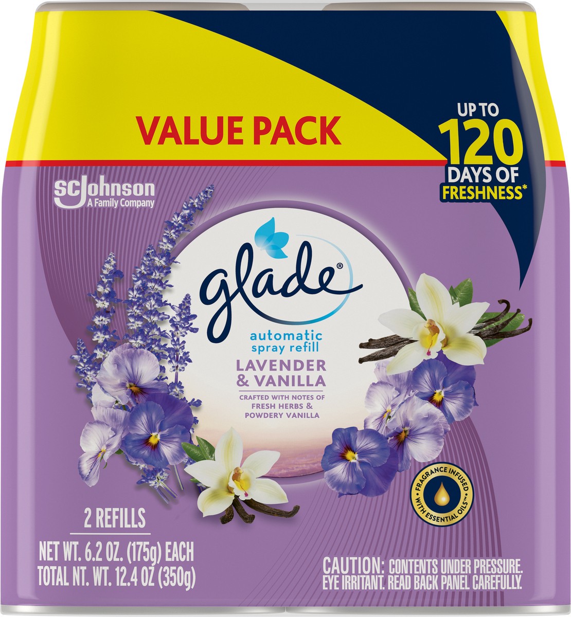 slide 5 of 7, Glade Lavender & Vanilla Automatic Spray Refill Value Pack Aerosol 2 ea, 2 ct