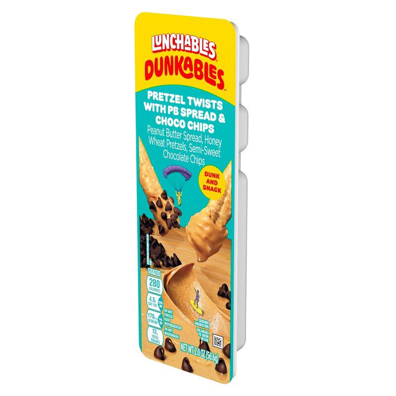 slide 8 of 13, Lunchables Dunkables Pretzel with Peanut Butter and Chocolate Chips - 2oz, 2 oz
