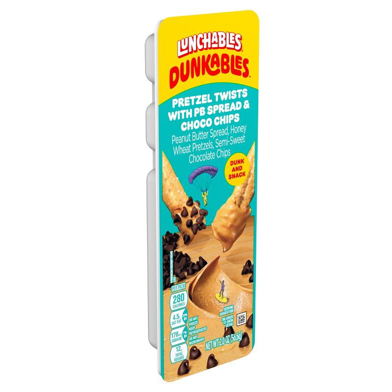 slide 11 of 13, Lunchables Dunkables Pretzel with Peanut Butter and Chocolate Chips - 2oz, 2 oz