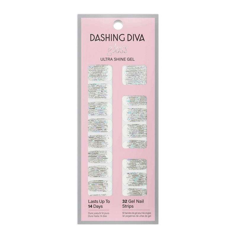 slide 1 of 4, Dashing Diva Gloss Nail Art - Going Platinum - 32ct, 32 ct