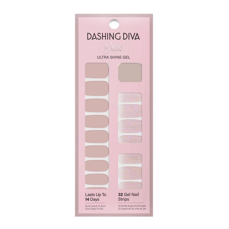 slide 1 of 4, Dashing Diva Gloss Nail Art - Taupe Hat - 32ct, 32 ct