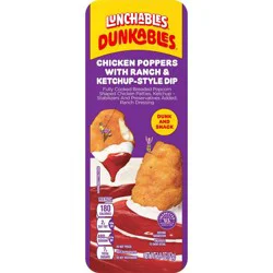 Lunchables Dunkables Chicken Poppers with Ketchup and Ranch - 2.9oz