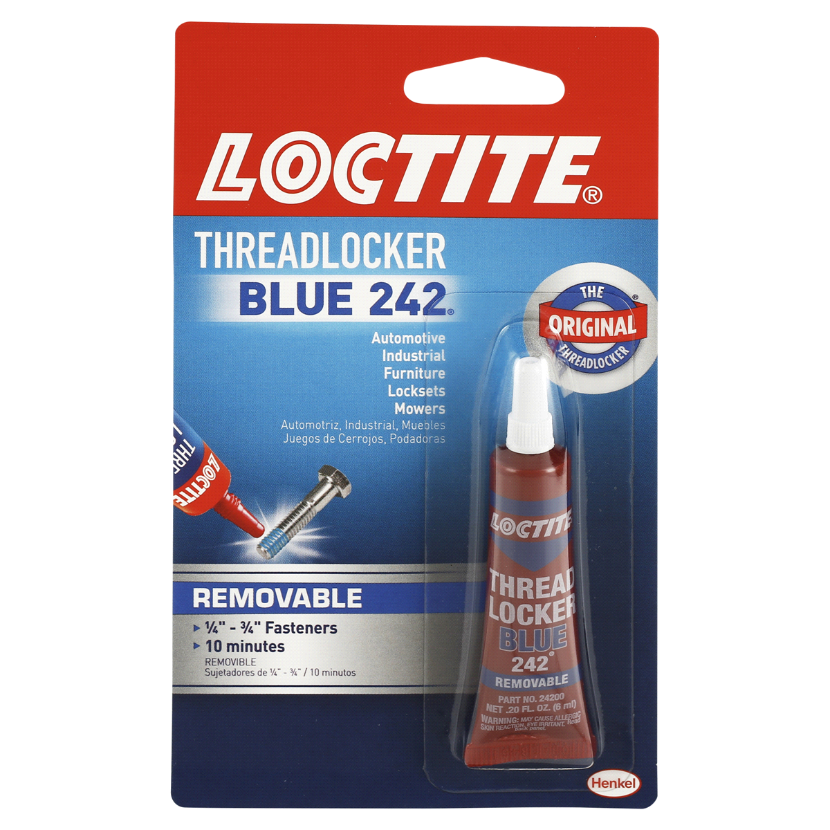 slide 1 of 5, Loctite Threadlocker, 6 ml