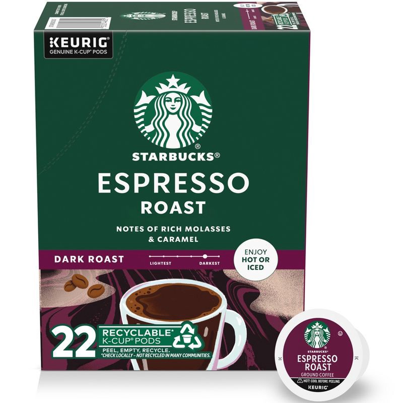 slide 1 of 6, Starbucks Espresso Roast K-Cup - 22ct, 22 ct