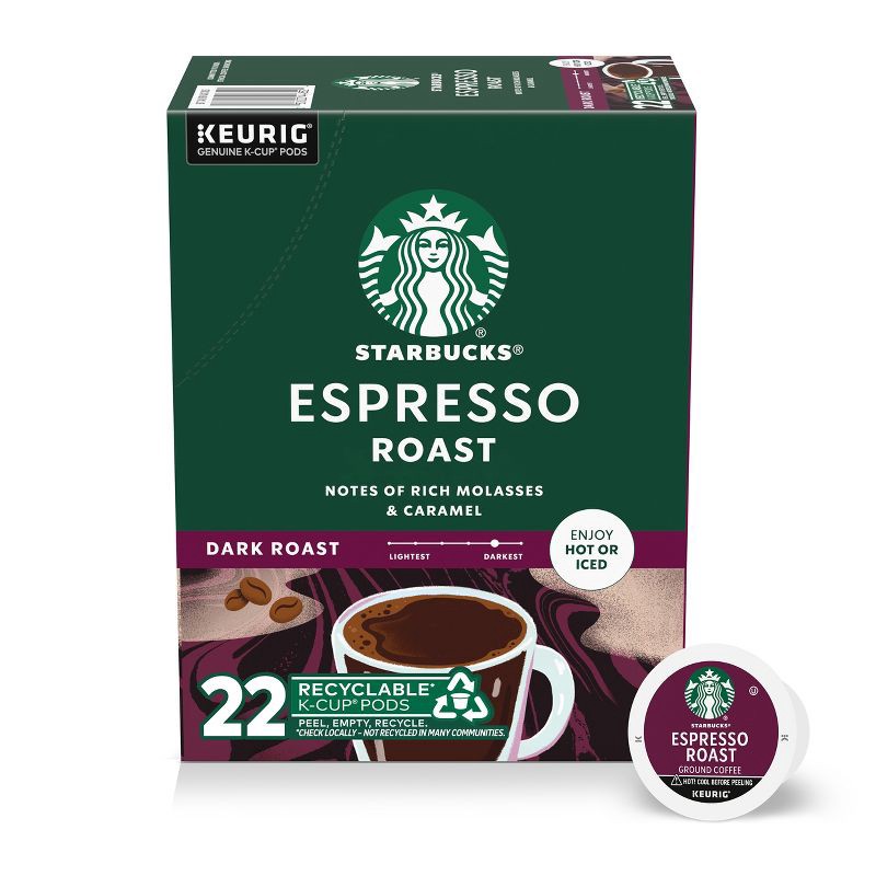 slide 1 of 8, Starbucks Espresso Roast Coffee Pods - 22ct, 22 ct