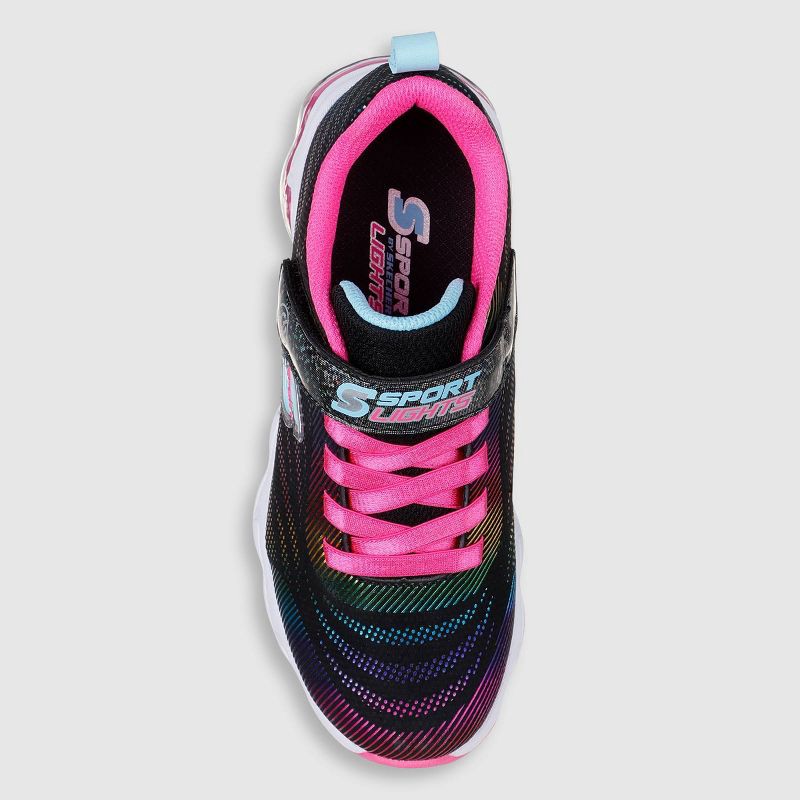 slide 3 of 5, S Sport By Skechers Kids' Jazmin 2.0 Sneakers - Black 2: Light Up, Hook and Loop Closure, Cushioned Insole, Non-Marking Outsole, 1 ct