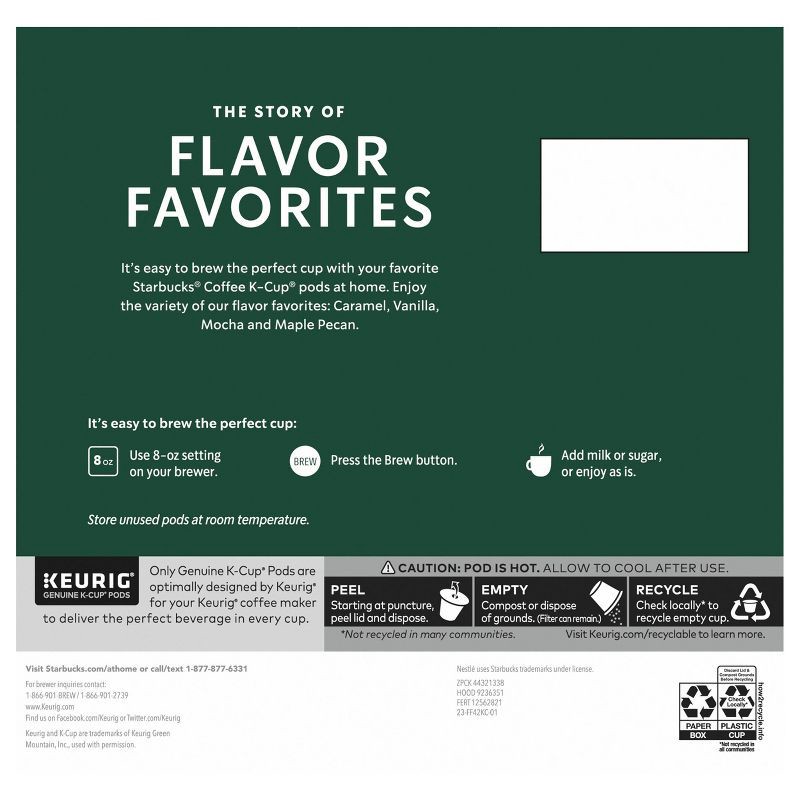 slide 2 of 8, Starbucks Naturally Flavored Variety Pack Keurig K-Cup Coffee Pods - 42ct, 42 ct