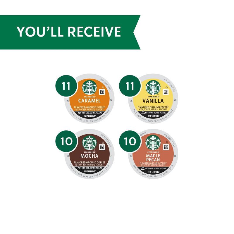 slide 3 of 8, Starbucks Naturally Flavored Variety Pack Keurig K-Cup Coffee Pods - 42ct, 42 ct