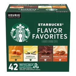 Starbucks Naturally Flavored Variety Pack Keurig K-Cup Coffee Pods - 42ct