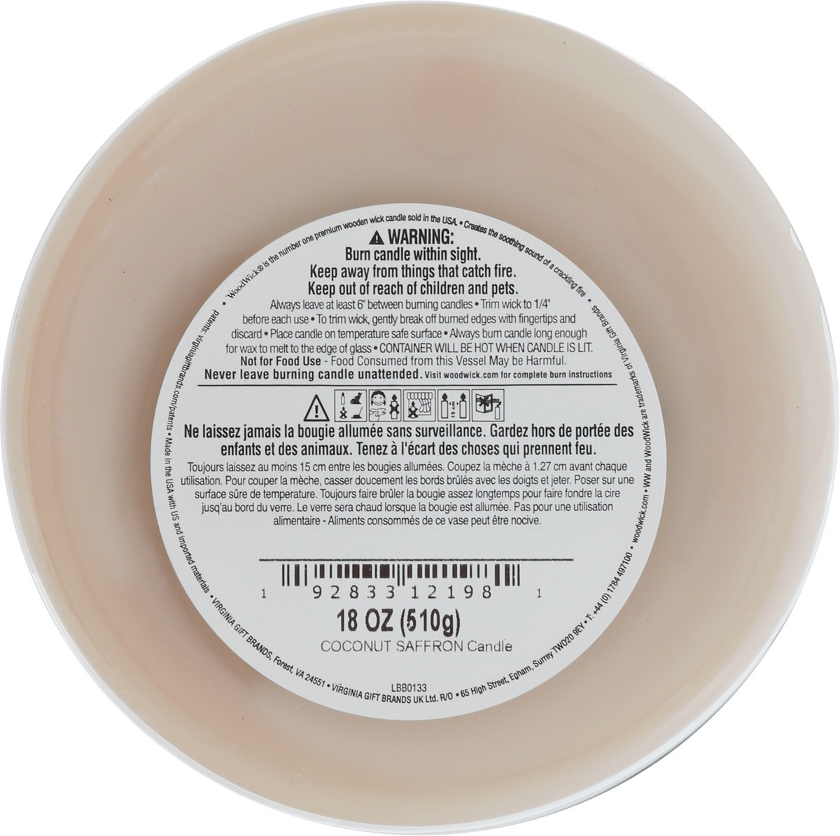 slide 6 of 12, Nature's Wick Coconut Saffron Candle 1 ea, 1 ct